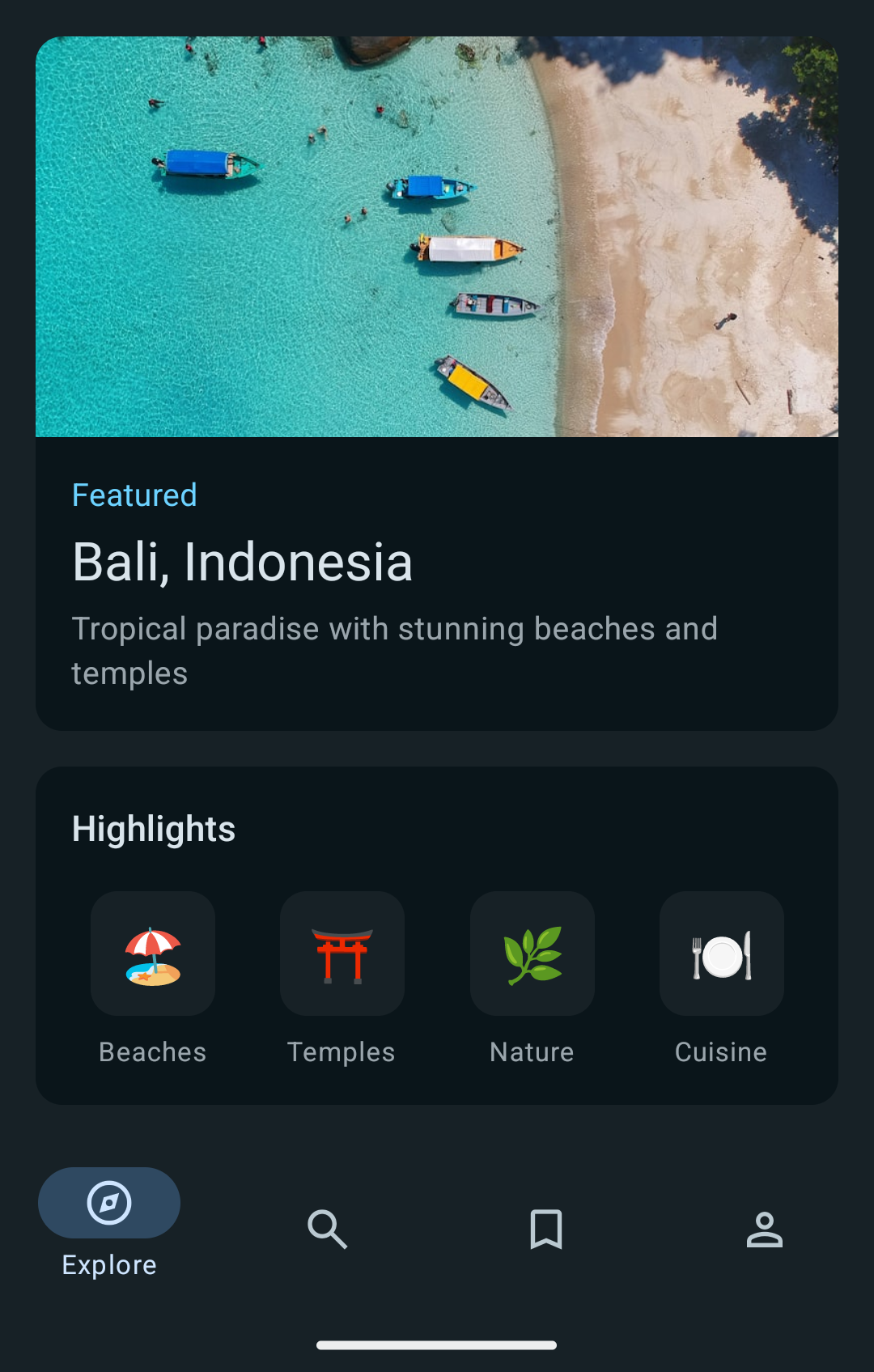 Material dark theme screenshot 2